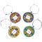 Toucans Set of Silver Wine Wine Charms