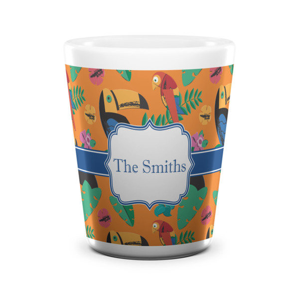 Toucans Shot Glass - White - FRONT