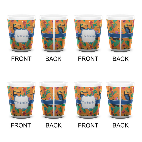 Toucans Shot Glass - White - Set of 4 - APPROVAL