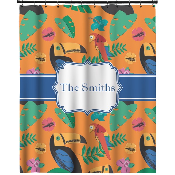 Custom Toucans Extra Long Shower Curtain - 70"x84" (Personalized)