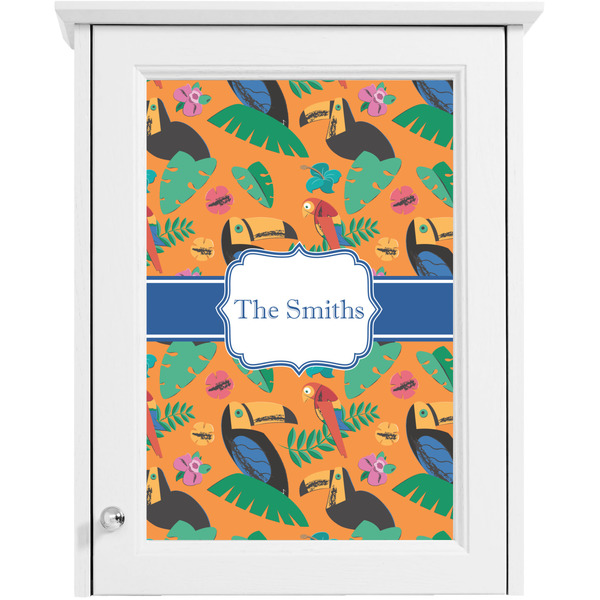 Toucans Single White Cabinet Decal