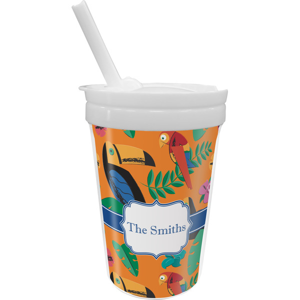 Custom Toucans Sippy Cup with Straw (Personalized)