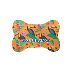 Toucans Bone Shaped Dog Food Mat (Small) (Personalized)