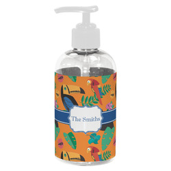 Toucans Plastic Soap / Lotion Dispenser (8 oz - Small - White) (Personalized)