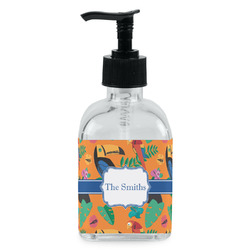 Toucans Glass Soap & Lotion Bottle - Single Bottle (Personalized)