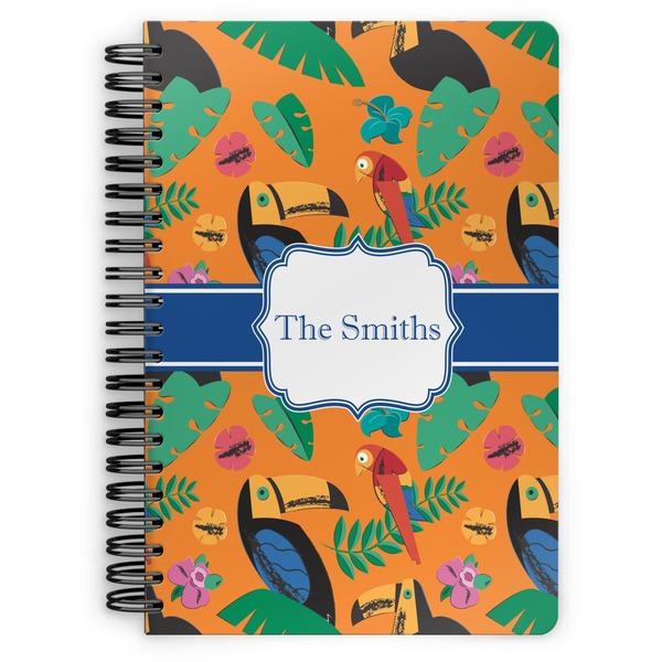 Custom Toucans Spiral Notebook - 7x10 w/ Name or Text