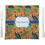 Toucans Glass Square Lunch / Dinner Plate 9.5" (Personalized)