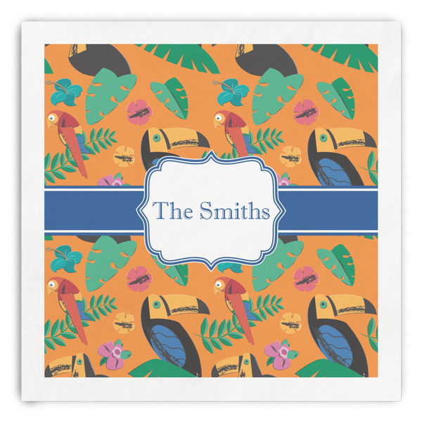 Custom Toucans Paper Dinner Napkins (Personalized)