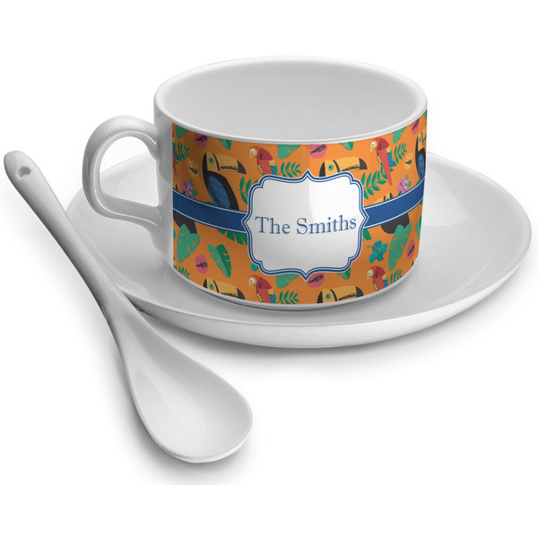 Custom Toucans Tea Cup - Single (Personalized)