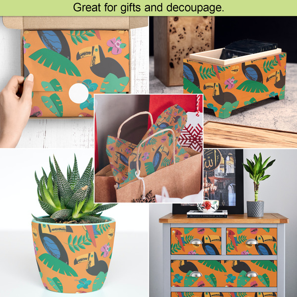 Toucans Tissue Paper - In Use Collage