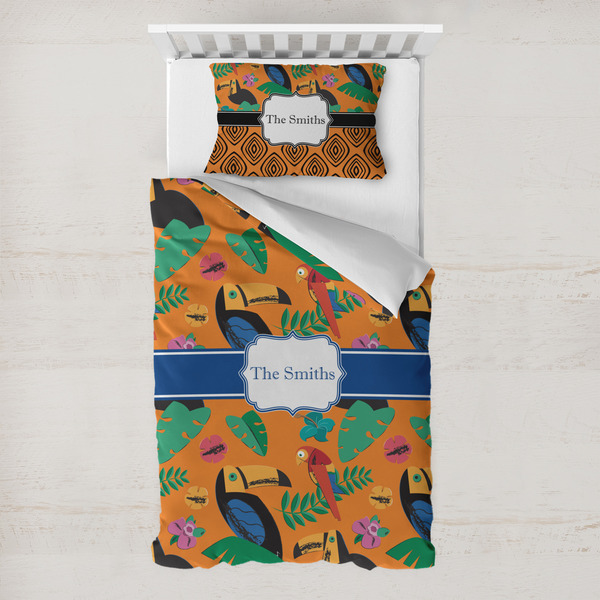 Custom Toucans Toddler Bedding Set - With Pillowcase (Personalized)