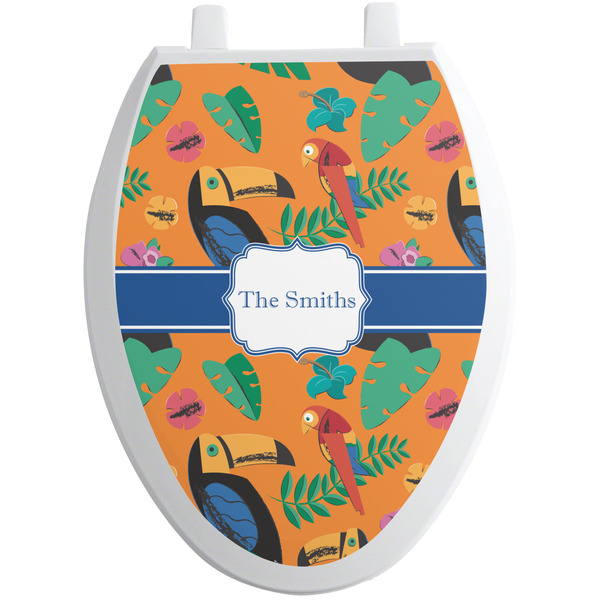 Toucans Toilet Seat Decal (Personalized)