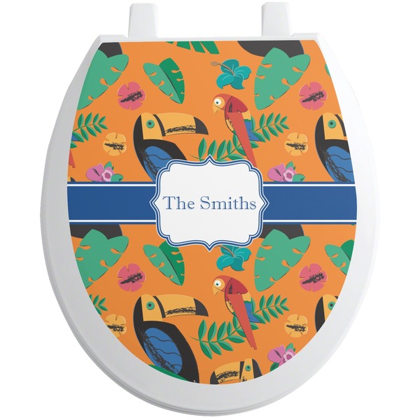 Custom Toucans Toilet Seat Decal (Personalized)