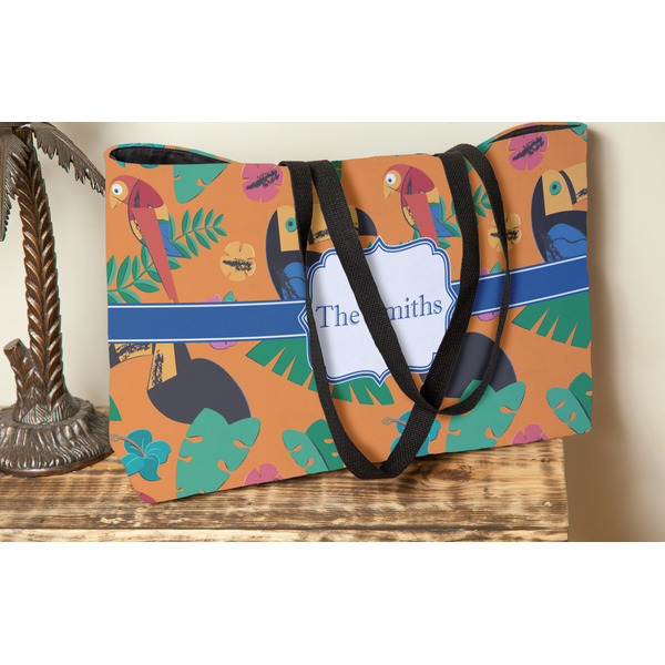 Toucans Tote w/Black Handles - Lifestyle View