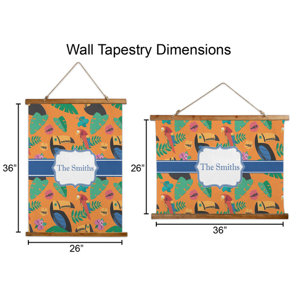 Toucans Wall Hanging Tapestries - Parent/Sizing