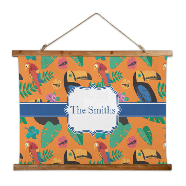 Custom Toucans Wall Hanging Tapestry - Wide (Personalized)