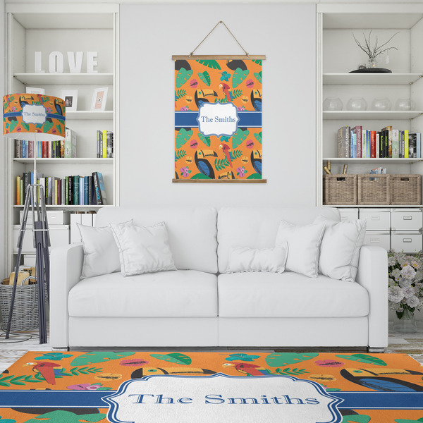 Toucans Wall Hanging Tapestry - Portrait - IN CONTEXT