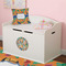 Toucans Wall Monogram on Toy Chest