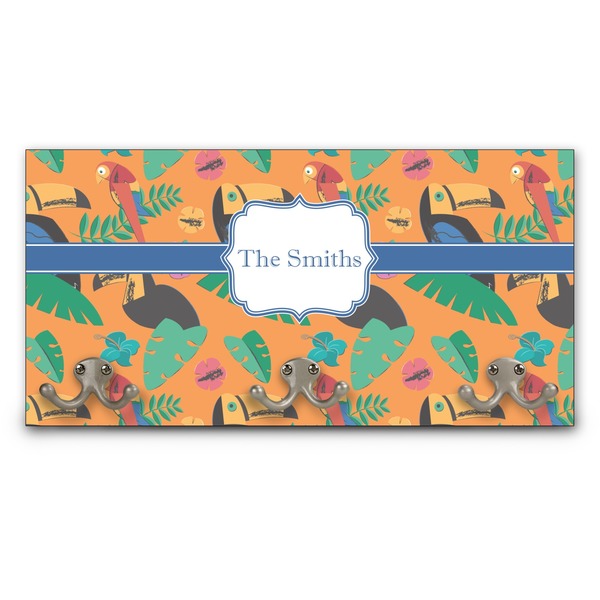 Custom Toucans Wall Mounted Coat Rack (Personalized)