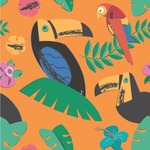 Toucans Wallpaper & Surface Covering (Peel & Stick 24"x 24" Sample)