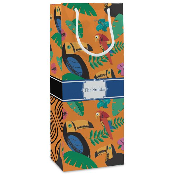 Custom Toucans Wine Gift Bags (Personalized)