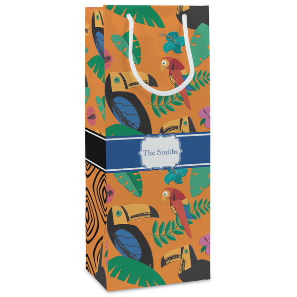 Custom Toucans Wine Gift Bags - Matte (Personalized)