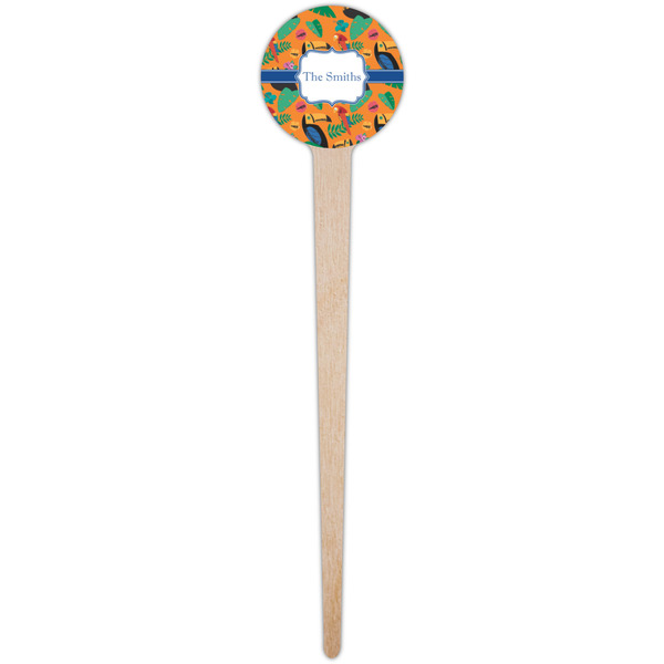 Toucans Wooden 4" Food Pick - Round - Single Pick