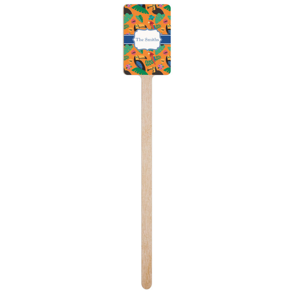 Toucans Wooden 6.25" Stir Stick - Rectangular - Single Stick