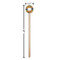 Toucans Wooden 6" Stir Stick - Round - Dimensions