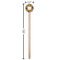 Toucans Wooden 7.5" Stir Stick - Round - Dimensions