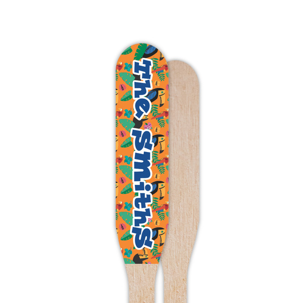 Toucans Wooden Food Pick - Paddle - Single Sided - Front & Back