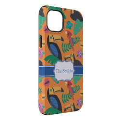 Toucans iPhone Case - Rubber Lined - iPhone 14 Plus (Personalized)