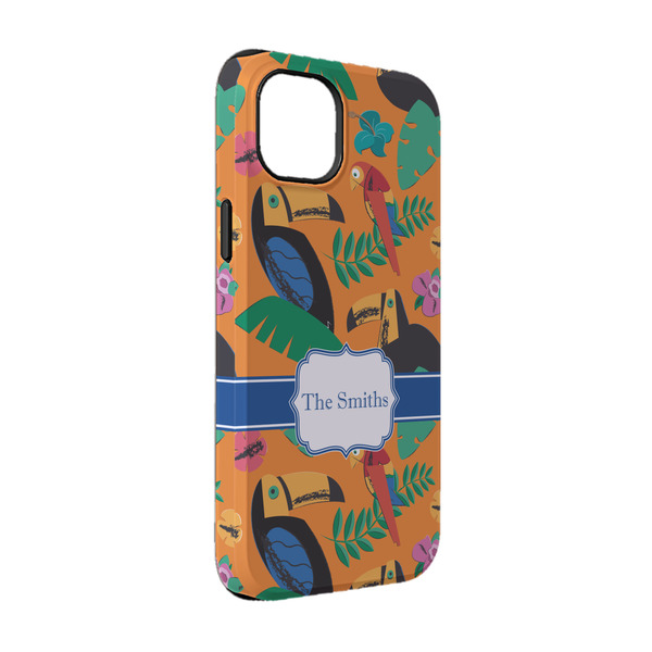 Custom Toucans iPhone Case - Rubber Lined - iPhone 14 Pro (Personalized)