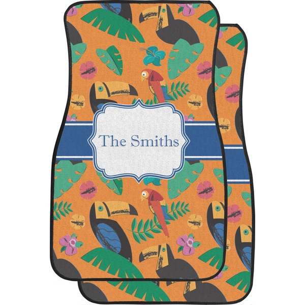 Custom Toucans Car Floor Mats (Front Seat) (Personalized)