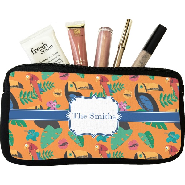 Custom Toucans Makeup / Cosmetic Bag - Small (Personalized)