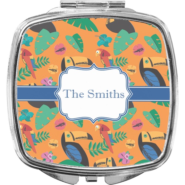 Custom Toucans Compact Makeup Mirror (Personalized)