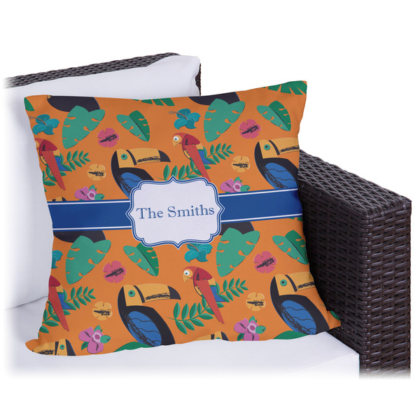 Custom Toucans Outdoor Pillow (Personalized)