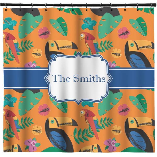 Custom Toucans Shower Curtain - 71" x 74" (Personalized)