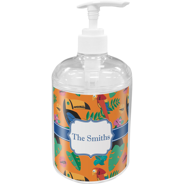 Custom Toucans Acrylic Soap & Lotion Bottle (Personalized)