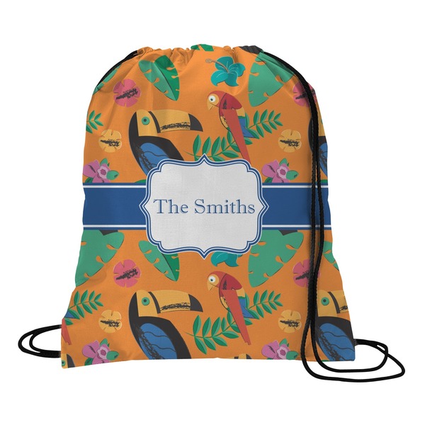 Custom Toucans Drawstring Backpack - Medium (Personalized)