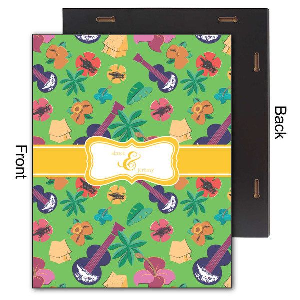 Luau Party 11x14 Wood Print - Front & Back View