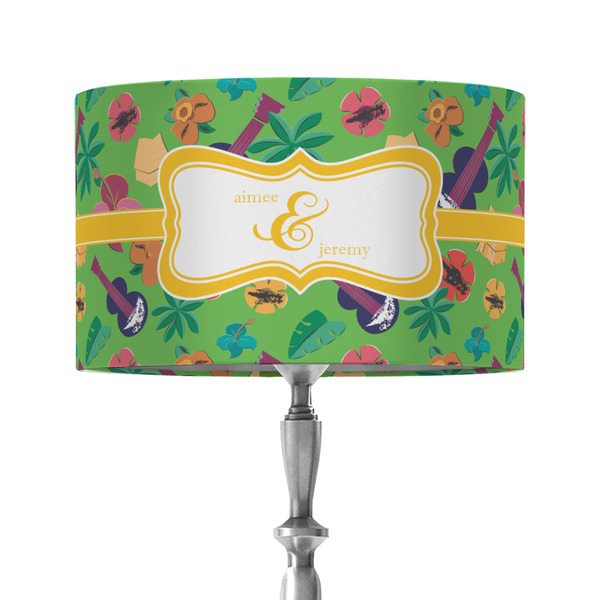 Custom Luau Party 12" Drum Lamp Shade - Fabric (Personalized)