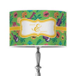 Luau Party 12" Drum Lamp Shade - Poly-film (Personalized)