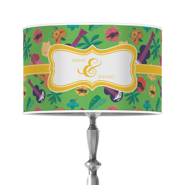 Custom Luau Party 12" Drum Lamp Shade - Poly-film (Personalized)