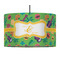 Luau Party 12" Drum Pendant Lamp - Fabric (Personalized)