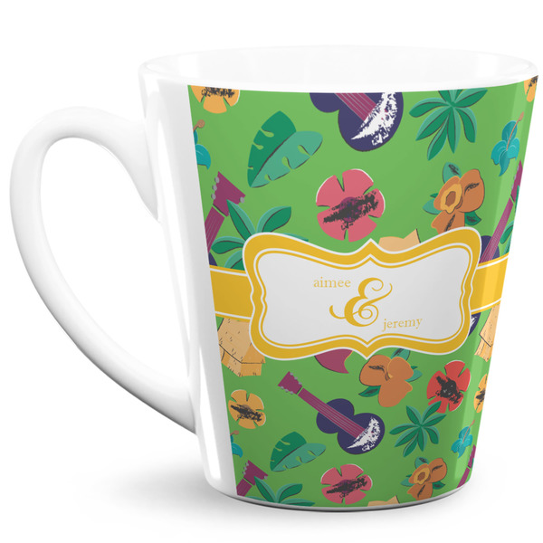 Custom Luau Party 12 Oz Latte Mug (Personalized)