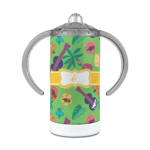 Custom Luau Party 12 oz Stainless Steel Sippy Cup (Personalized)