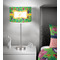 Luau Party 13 inch drum lamp shade - in room