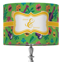Luau Party 16" Drum Lamp Shade - Fabric (Personalized)