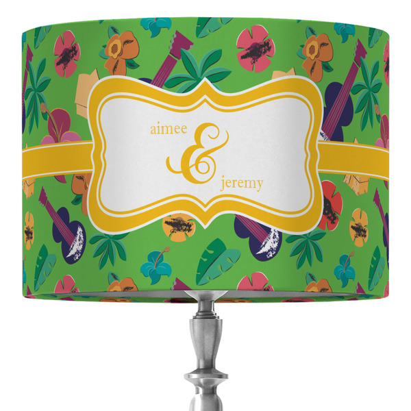 Custom Luau Party 16" Drum Lamp Shade - Fabric (Personalized)